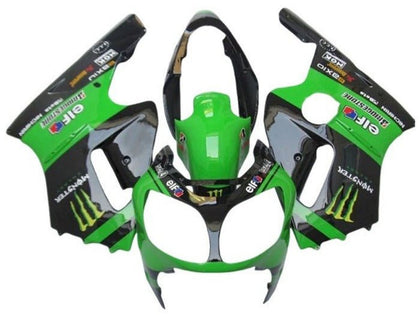2002-2006 Kawasaki ZX-12R Green Black Monster Elf Fairing Kit
