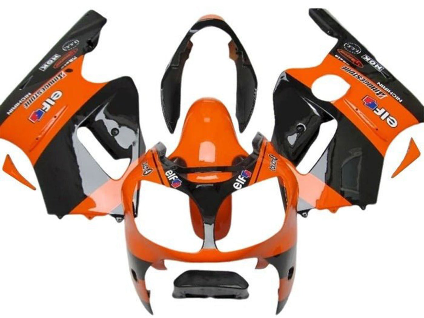 2002-2006 Orange Black Elf Kawasaki ZX12R Fairing Kit