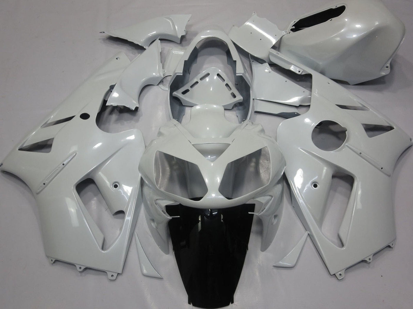 2002-2006 Pearl White Kawasaki ZX12R Fairing Kit