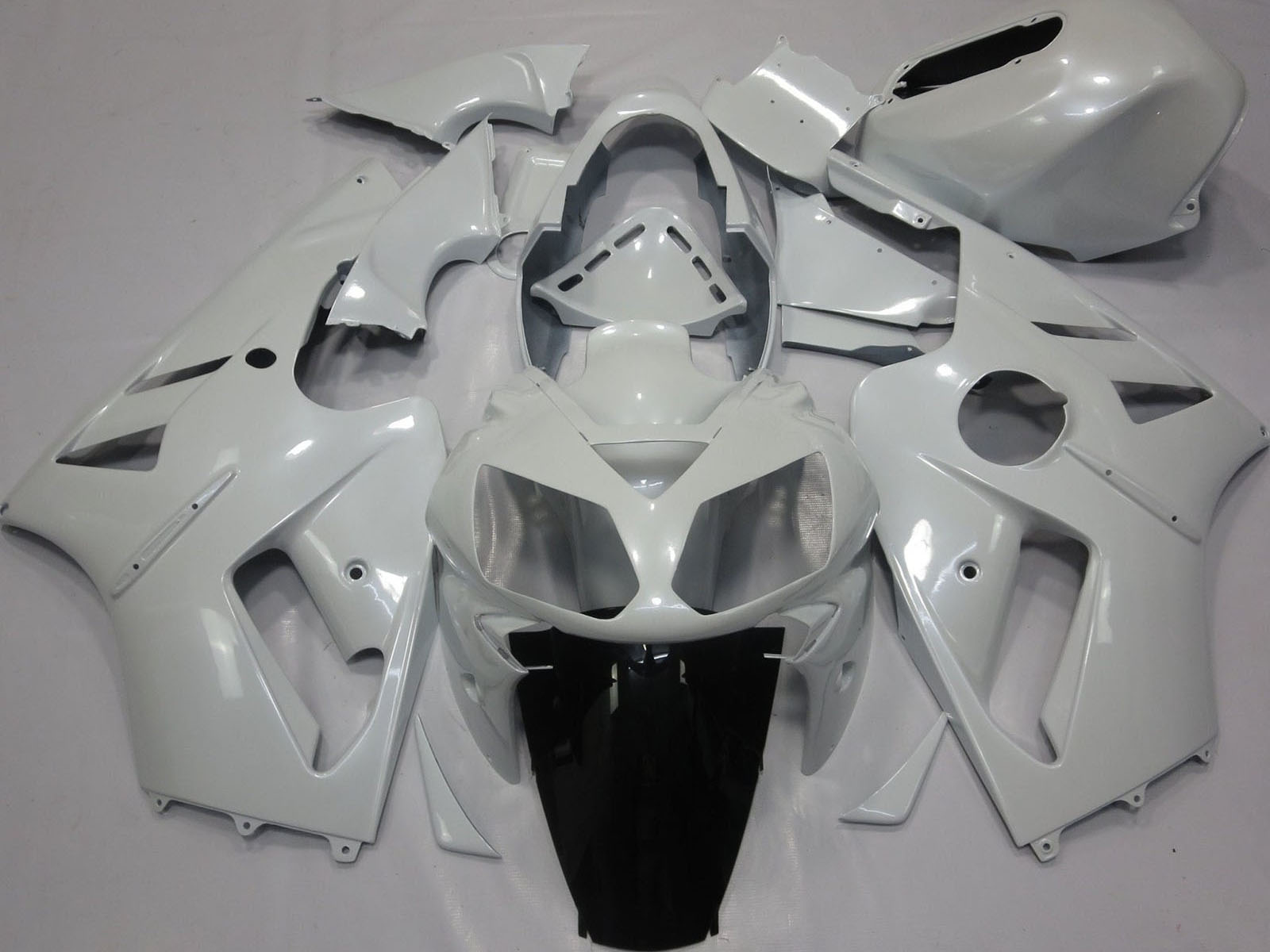 2002-2006 Pearl White Kawasaki ZX12R Fairing Kit
