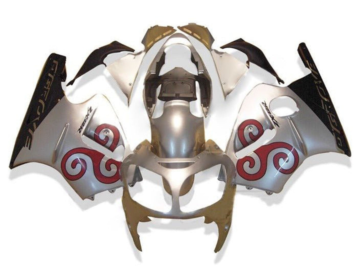 2002-2006 Silver Red Kawasaki ZX12R Fairing Kit