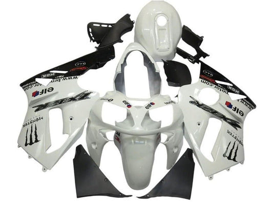 2002-2006 White Monster Kawasaki ZX12R Fairing Kit