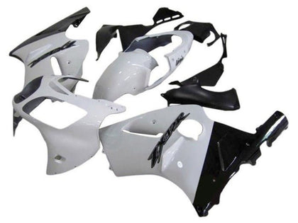 2002-2006 Kawasaki ZX-12R White Black Fairing Kit