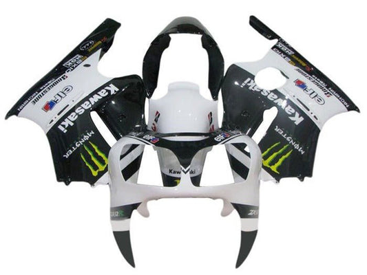 2002-2006 White Black Monster Kawasaki ZX12R Fairing Kit
