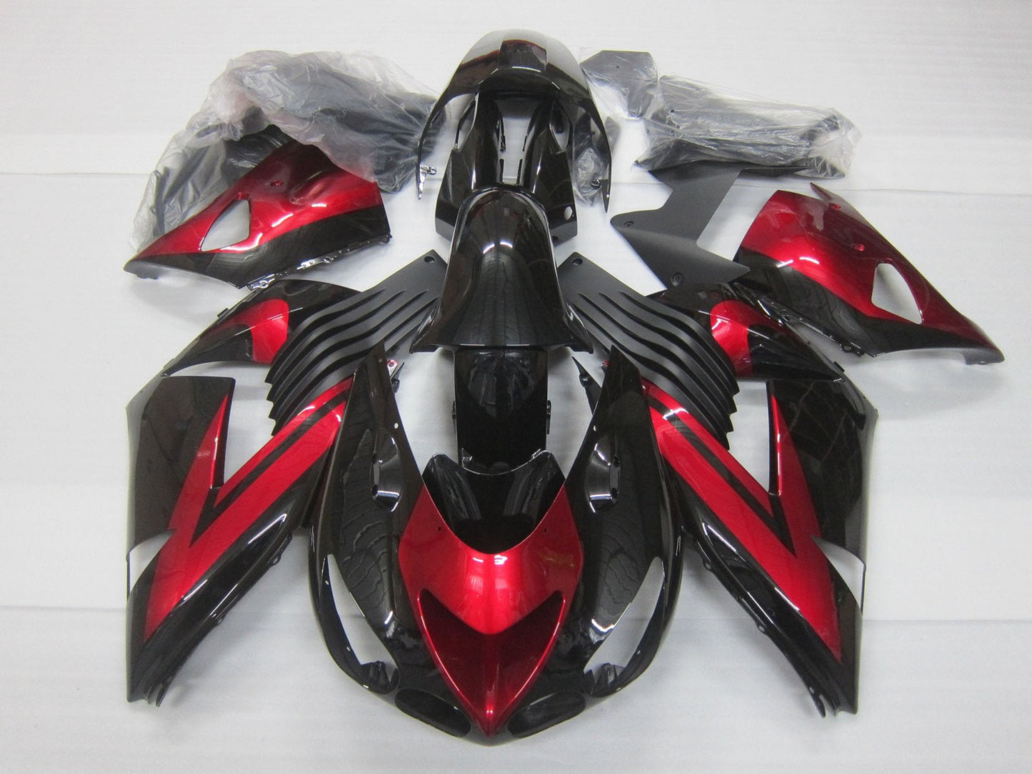 2006-2011 Black Red Kawasaki Ninja ZX14R ZZR1400 Fairing Kit