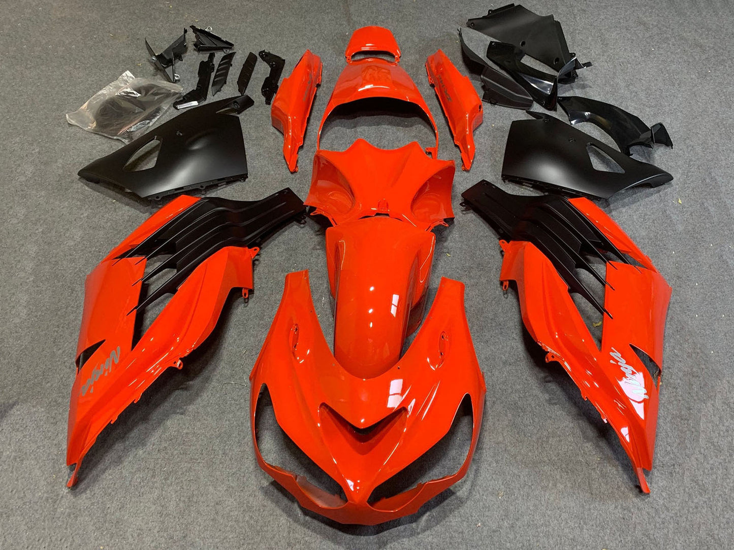 2006-2011 Red Matte Black Kawasaki Ninja ZX14R ZZR1400 Fairing Kit