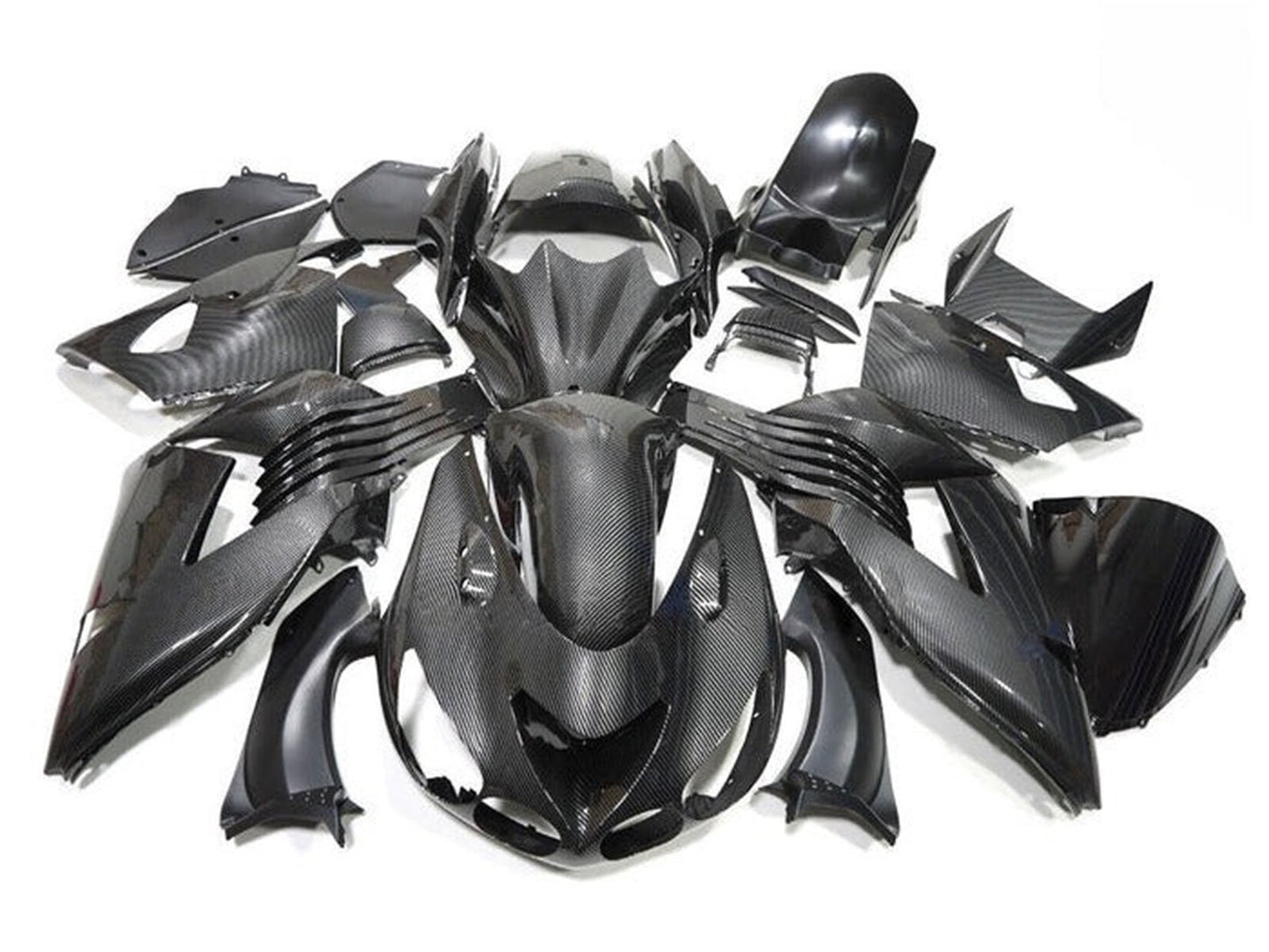 2006-2011 Faux Carbon Fiber Kawasaki Ninja ZX14R ZZR1400 Fairing Kit