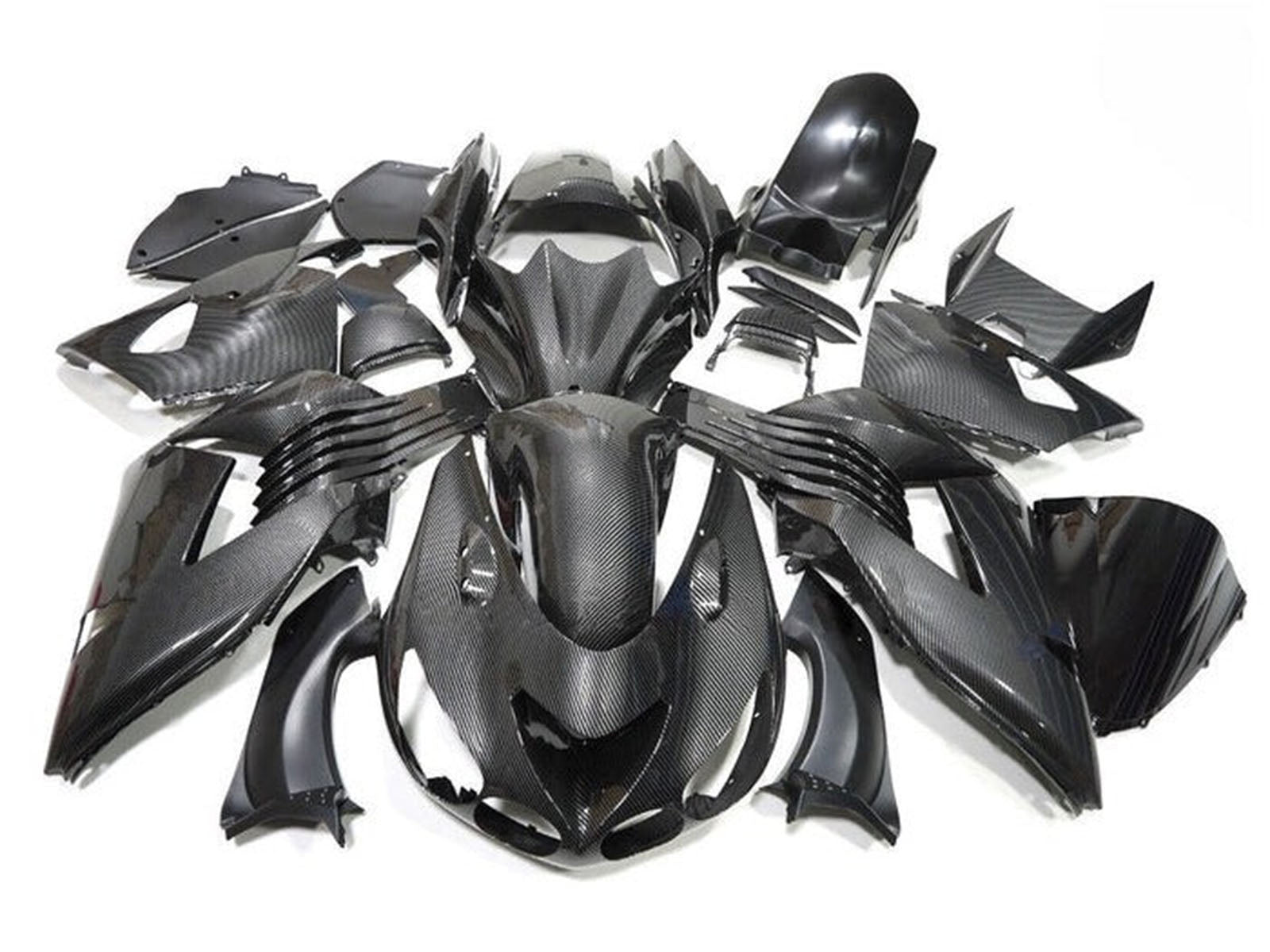 2006-2011 Faux Carbon Fiber Kawasaki Ninja ZX14R ZZR1400 Fairing Kit