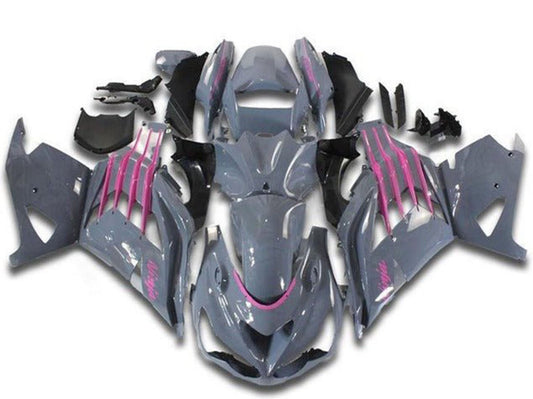 2012-2024 Glossy Grey Pink Kawasaki Ninja ZX14R ZZR1400 Fairing Kit