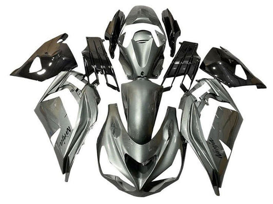 2012-2024 Metallic Silver Black Kawasaki Ninja ZX14R ZZR1400 Fairing Kit
