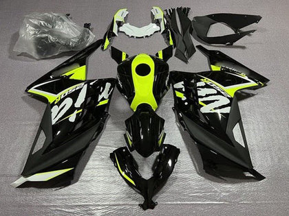 2013-2024 Kawasaki Ninja-300 Black Neon Yellow White EX300R Fairing Kit