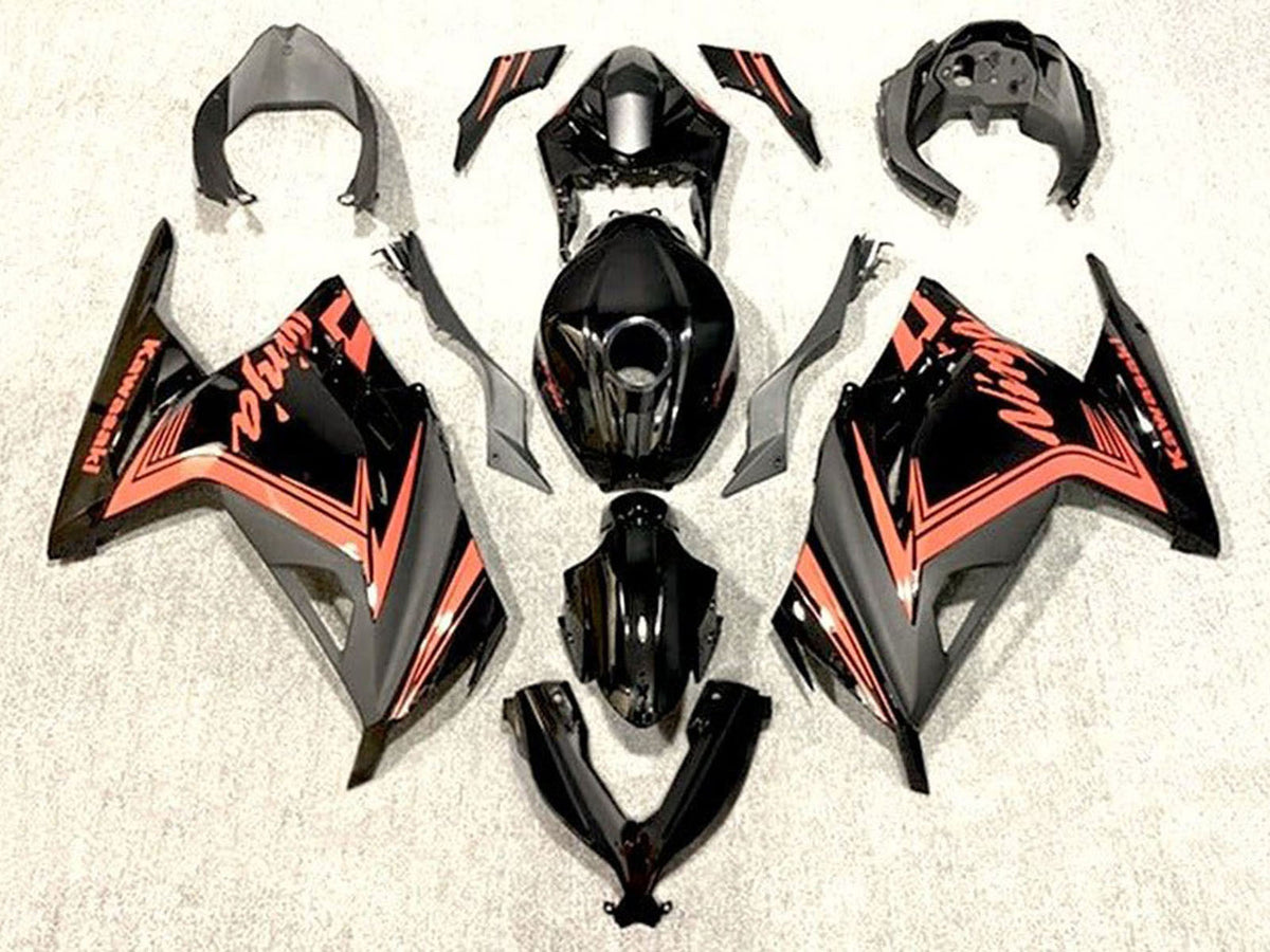 2013-2024 Black Orange Kawasaki Ninja 300 EX300R Fairing Kit