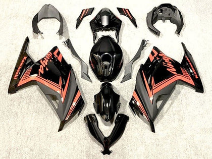2013-2024 Kawasaki Ninja-300 Black Orange EX300R Fairing Kit
