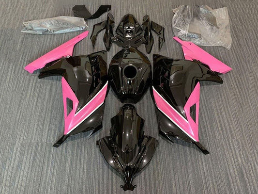 2013-2024 Black Pink White Stripe Kawasaki Ninja 300 EX300R Fairing Kit