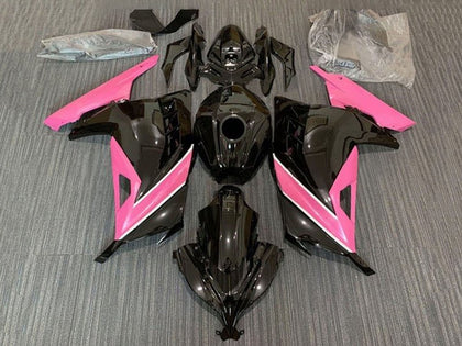 2013-2024 Kawasaki Ninja-300 Black Pink White Stripe EX300R Fairing Kit