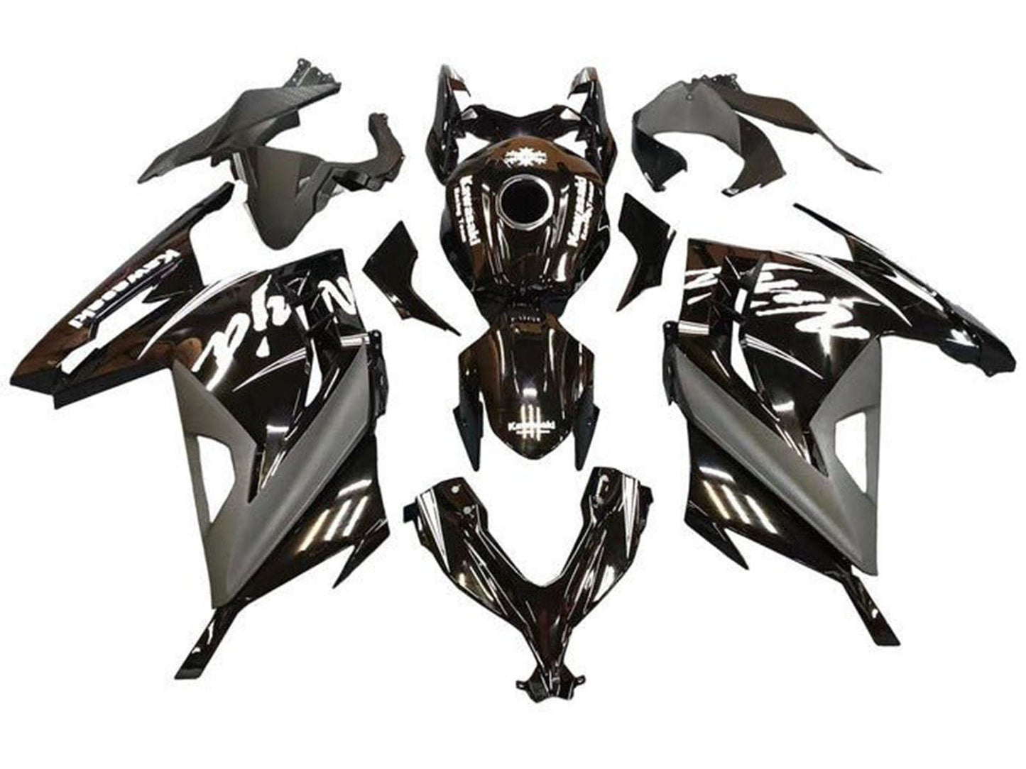 2013-2024 Black White Kawasaki Ninja 300 EX300R Fairing Kit