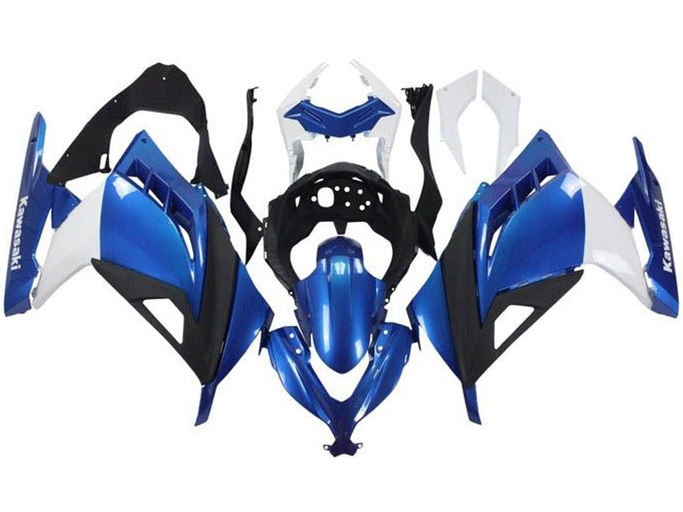 2013-2024 Blue White Black Kawasaki Ninja 300 EX300R Fairing Kit