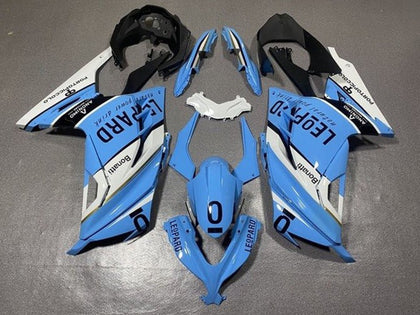 2013-2024 Kawasaki Ninja-300 Blue White Black Leopard EX300R Fairing Kit