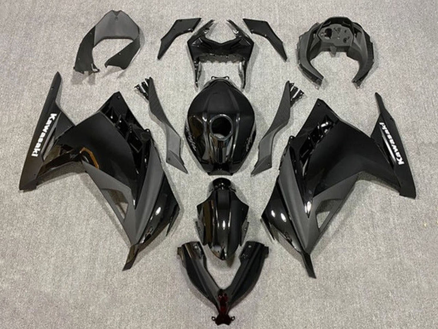 2013-2024 Glossy Black Kawasaki Ninja 300 EX300R Fairing Kit