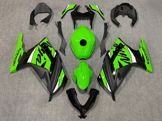 2013-2024 Glossy Green Black White Kawasaki Ninja 300 EX300R Fairing Kit