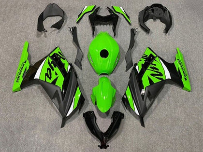 2013-2024 Kawasaki Ninja-300 Glossy Green Black White EX300R Fairing Kit