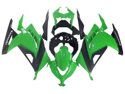 2013-2024 Kawasaki Ninja-300 Glossy Green Matte Black EX300R Fairing Kit