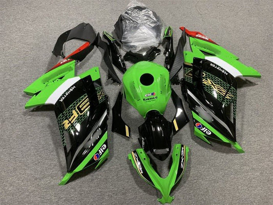 2013-2024 Green Black Gold Elf Kawasaki Ninja 300 EX300R Fairing Kit