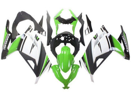 2013-2024 Kawasaki Ninja-300 Green White Black Matte Black EX300R Fairing Kit