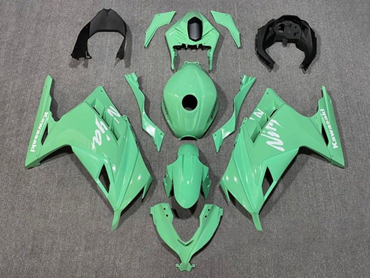 2013-2024 Light Green White Kawasaki Ninja 300 EX300R Fairing Kit