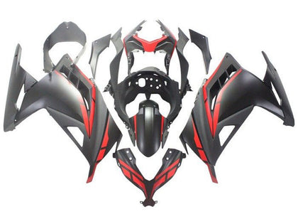 2013-2024 Kawasaki Ninja-300 Matte Black Matte Red EX300R Fairing Kit