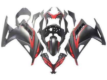 2013-2024 Kawasaki Ninja-300 Matte Black Matte Red EX300R Fairing Kit