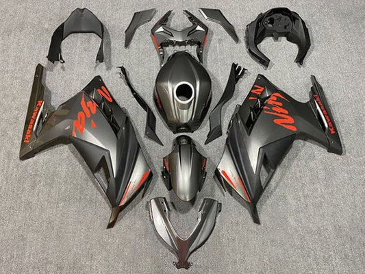 2013-2024 Matte Black Red Kawasaki Ninja 300 EX300R Fairing Kit