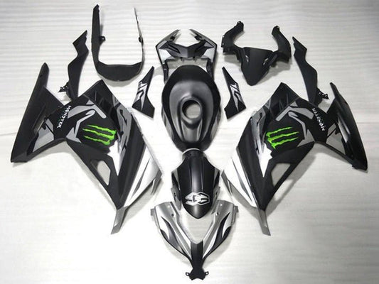 2013-2024 Matte Black Silver Monster Kawasaki Ninja 300 EX300R Fairing Kit