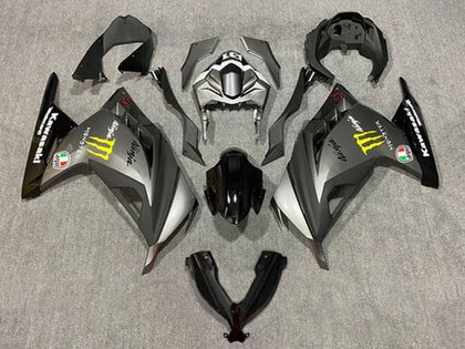 2013-2024 Kawasaki Ninja-300 Matte Gray Black Yellow EX300R Fairing Kit