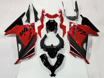 2013-2024 Kawasaki Ninja-300 Red Black White Stripe EX300R Fairing Kit