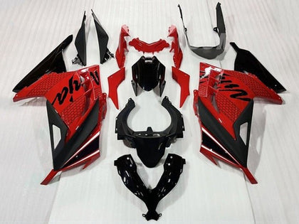 2013-2024 Kawasaki Ninja-300 Red Black White Stripe EX300R Fairing Kit