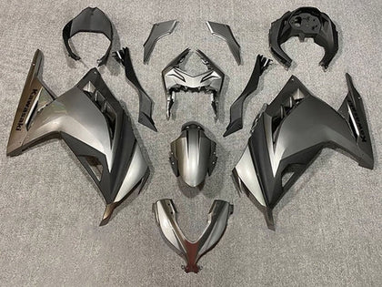 2013-2024 Kawasaki Ninja-300 Silver Matte Black EX300R Fairing Kit