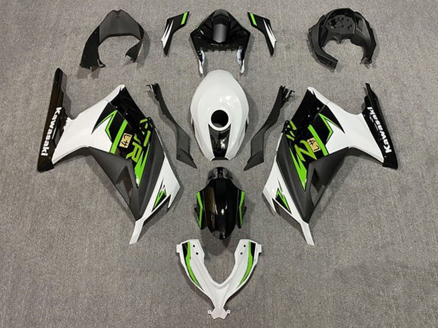 2013-2024 White Black Green Yellow Kawasaki Ninja 300 EX300R Fairing Kit