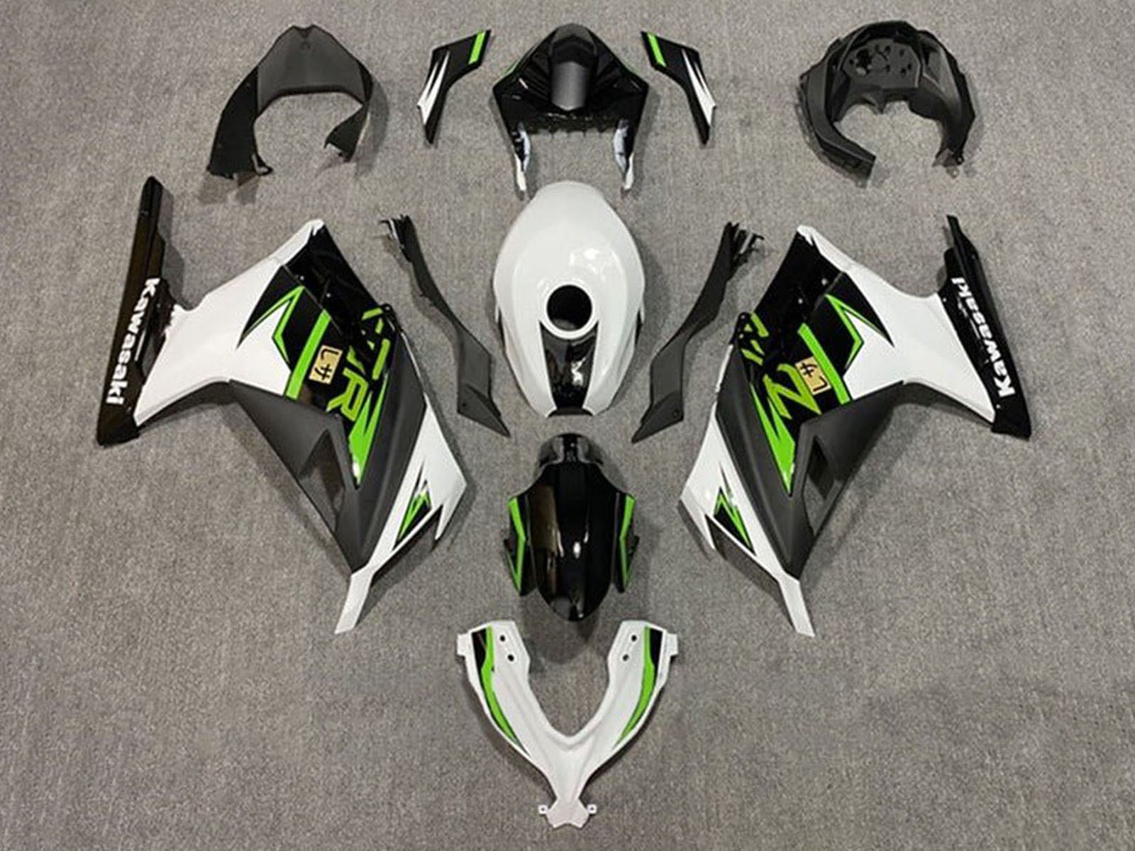 2013-2024 White Black Green Yellow Kawasaki Ninja 300 EX300R Fairing Kit