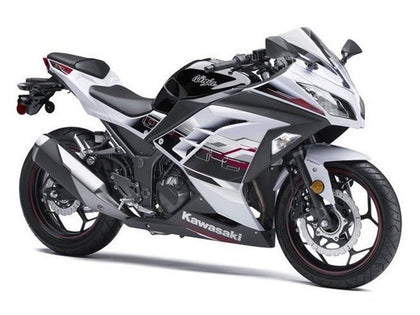 2013-2024 Kawasaki Ninja-300 White Black Red Accents EX300R Fairing Kit