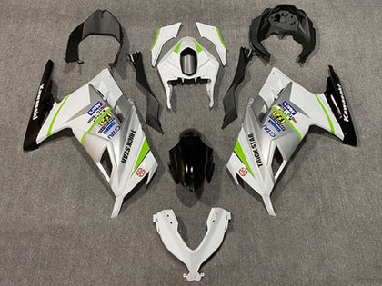 2013-2024 Kawasaki Ninja-300 White Silver Black EX300R Fairing Kit