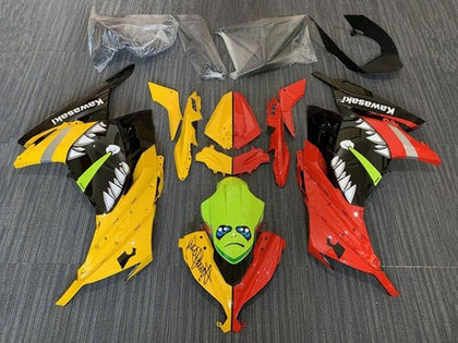 2013-2024 Kawasaki Ninja-300 Yellow Red Shark EX300R Fairing Kit