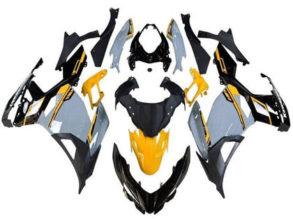 2018-2024 Kawasaki Ninja-400 Gray Yellow Black EX400 Fairing Kit