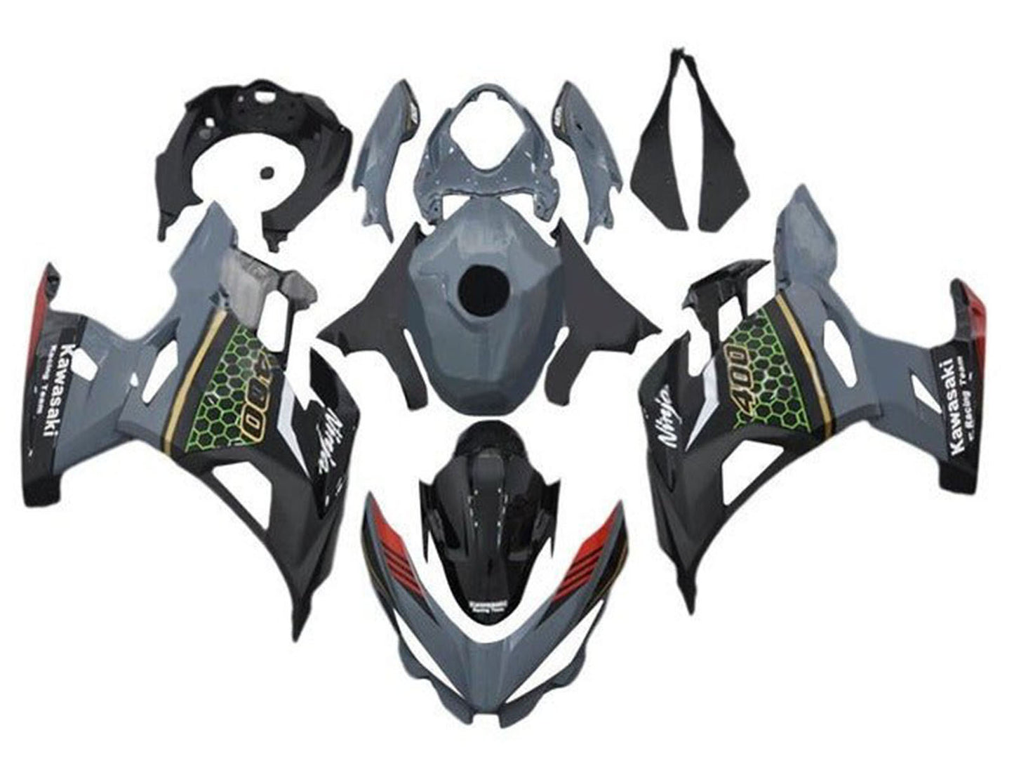 2018-2024 Grey Black Green Gold Kawasaki Ninja 400 EX400 Fairing Kit