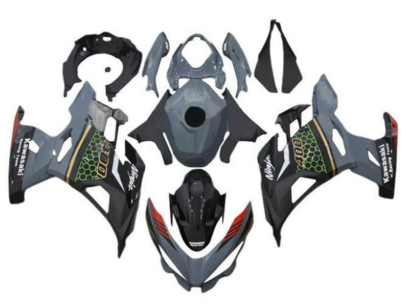 Purchase 2018-2024 Grey Black Red Honeycomb Kawasaki Ninja 400 Motorcycle Fairings UK