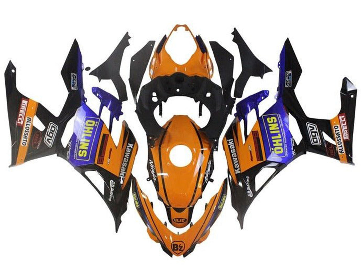 2018-2024 Orange Black Blue Kawasaki Ninja 400 EX400 Fairing Kit