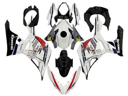 2018-2024 Kawasaki Ninja-400 White Black Gray Red Stripe EX400 Fairing Kit