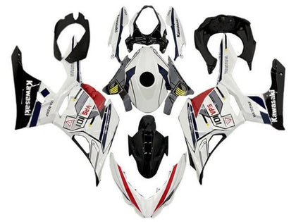 2018-2024 Kawasaki Ninja-400 White Black Gray Red Stripe EX400 Fairing Kit