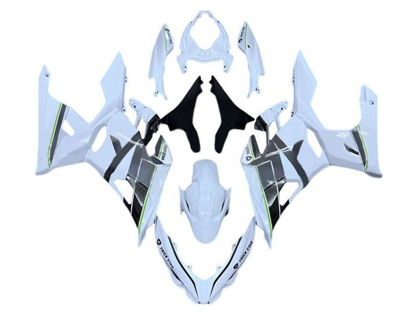2018-2024 White Grey Black Green Kawasaki Ninja 400 EX400 Fairing Kit