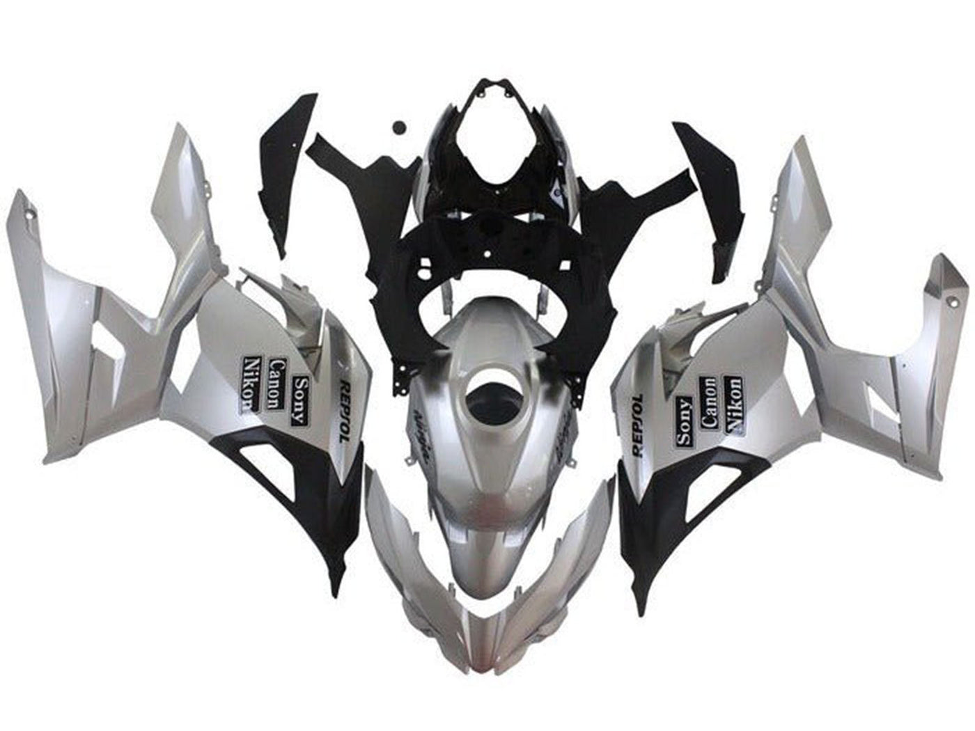 2018-2024 Matte Silver Matte Black Repsol Kawasaki Ninja 400 EX400 Fairing Kit